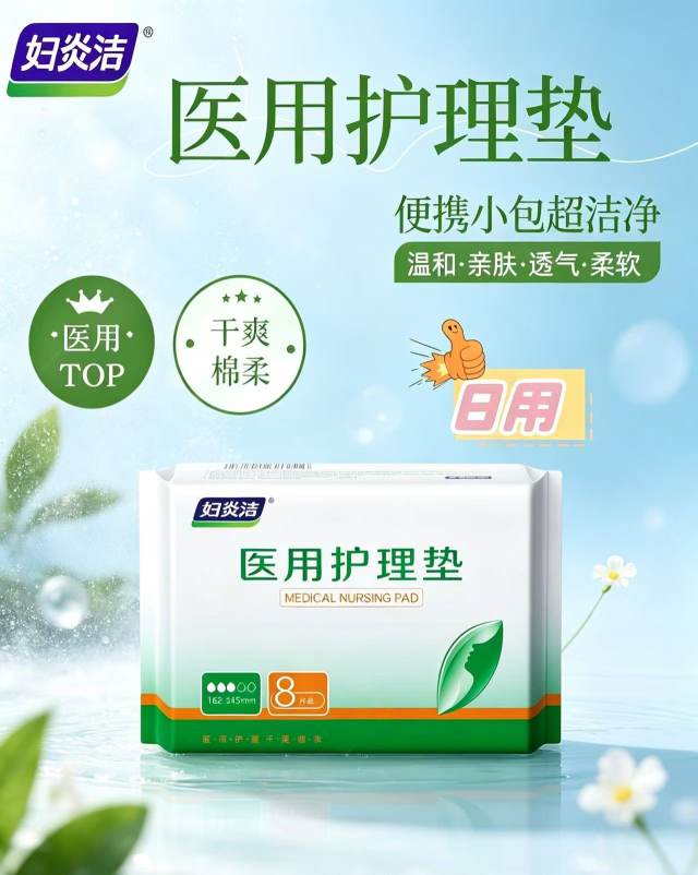 妇炎洁 医用护理垫日用8片装	